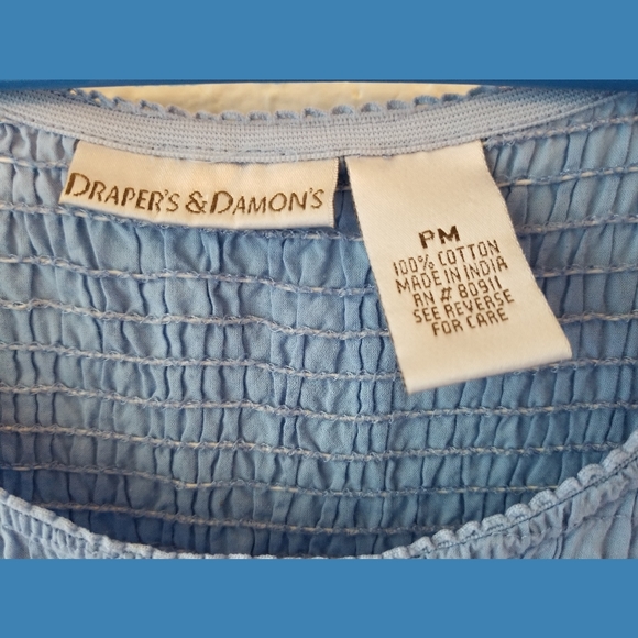 Draper's and Damon's Blue SS Floral Dress PM - Picture 3 of 5